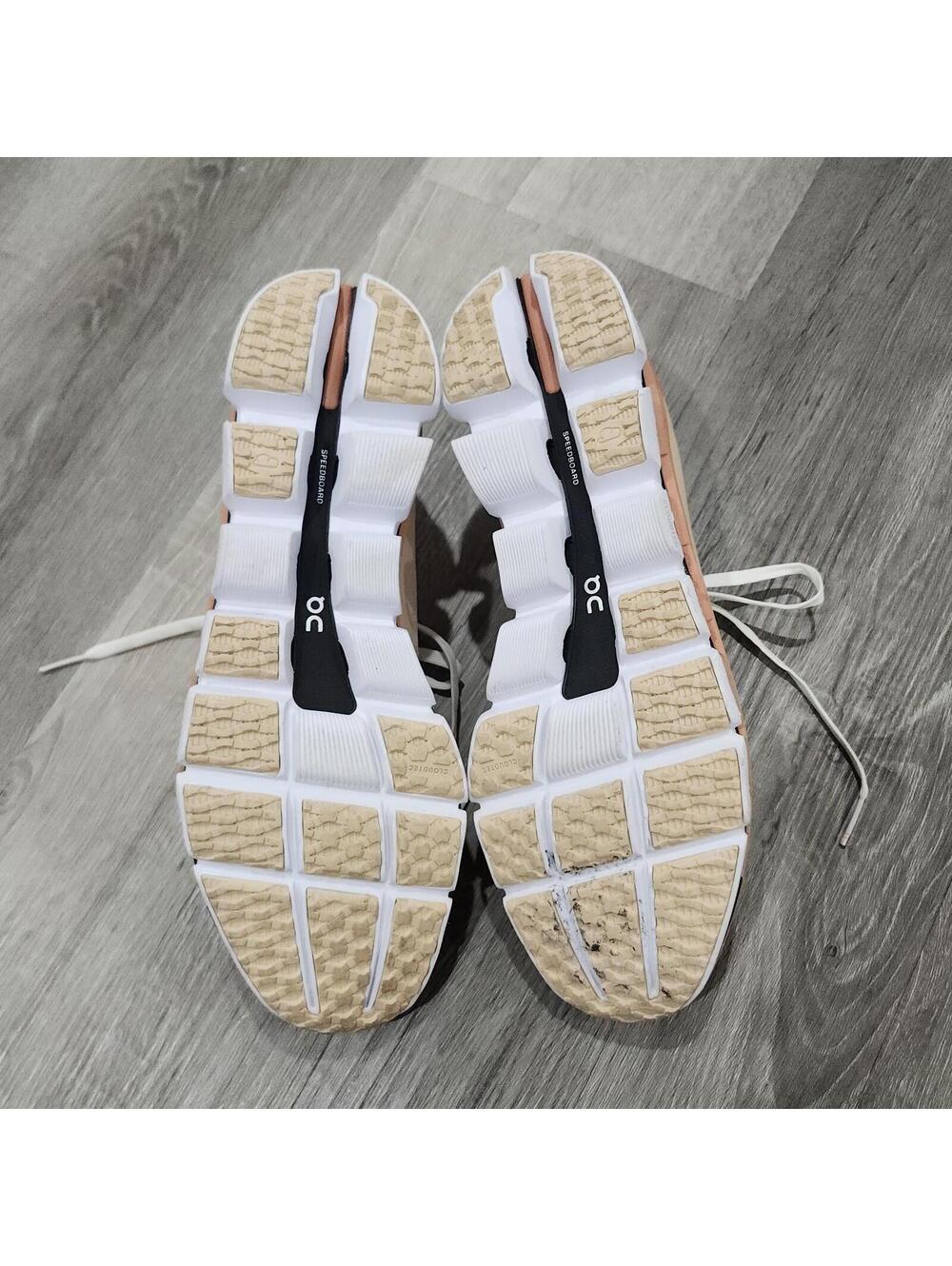 On Cloudboom Savannah/White Running Gym Exercise Train Casual Shoes Womens 10 - Picture 6 of 7